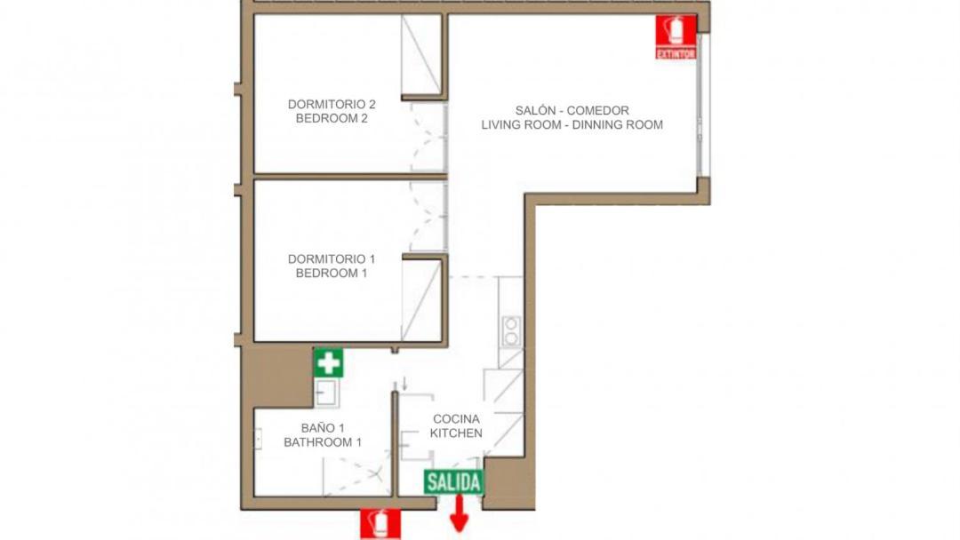 2 Bedrooms 1 Bathroom Furnished - Justicia - Executive Style - Mintystay マドリード エクステリア 写真